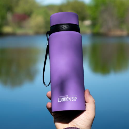 London Sip Infuser Bottle 25oz In Purple