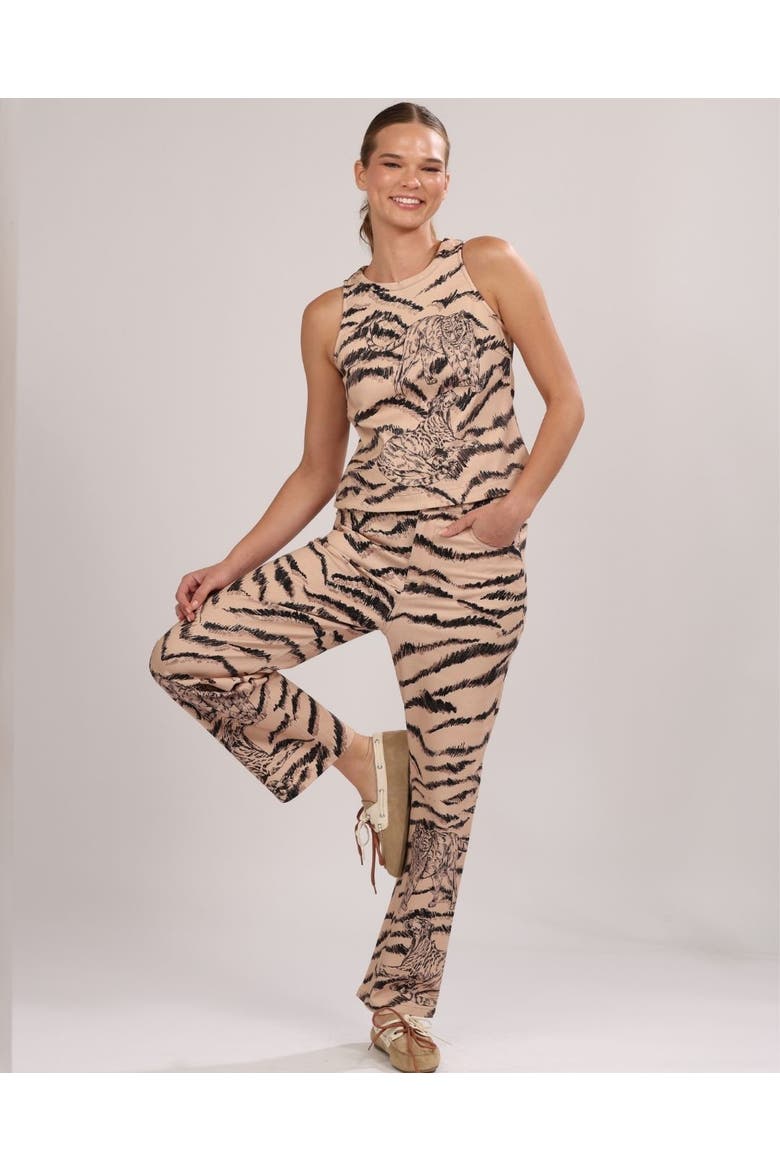 Pant Feline Denim, Main, color, Pink