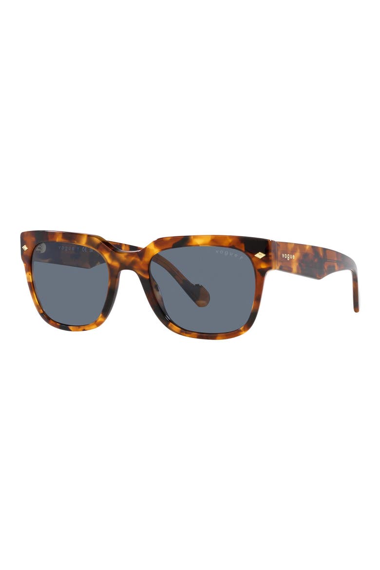 54mm Polarized Square Sunglasses, Alternate, color, TORTOISE