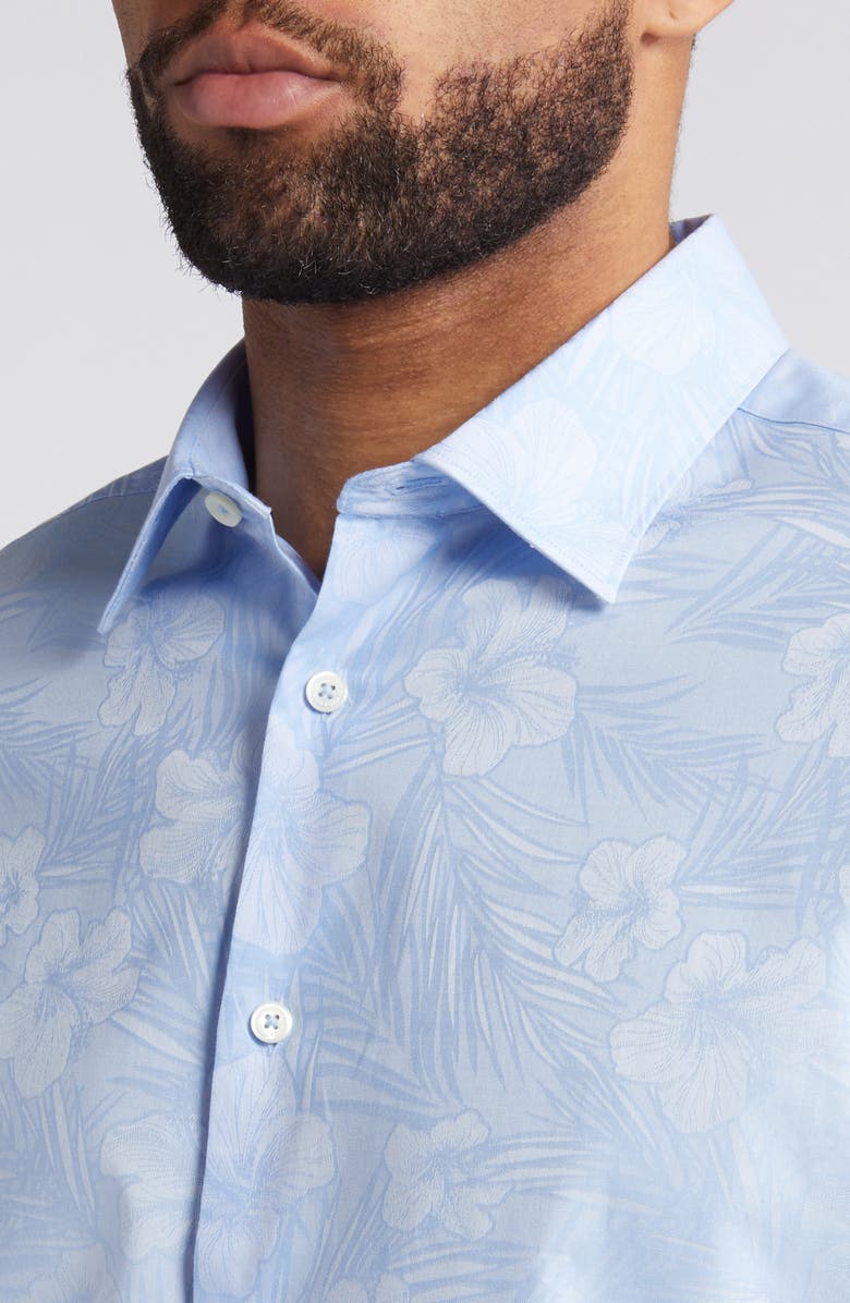 Bugatchi Julian Shaped Fit Print Button-Up Shirt, Alternate, color,