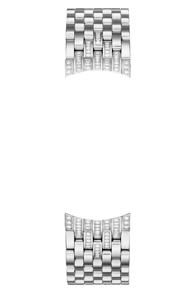 Sidney Diamond 18mm Bracelet Watch Band, Alternate, color, SILVER