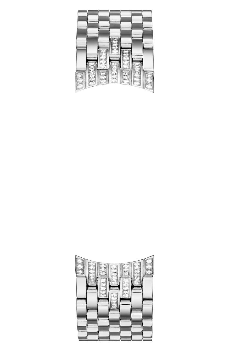 MICHELE Sidney Diamond 18mm Bracelet Watch Band, Alternate, color, Silver