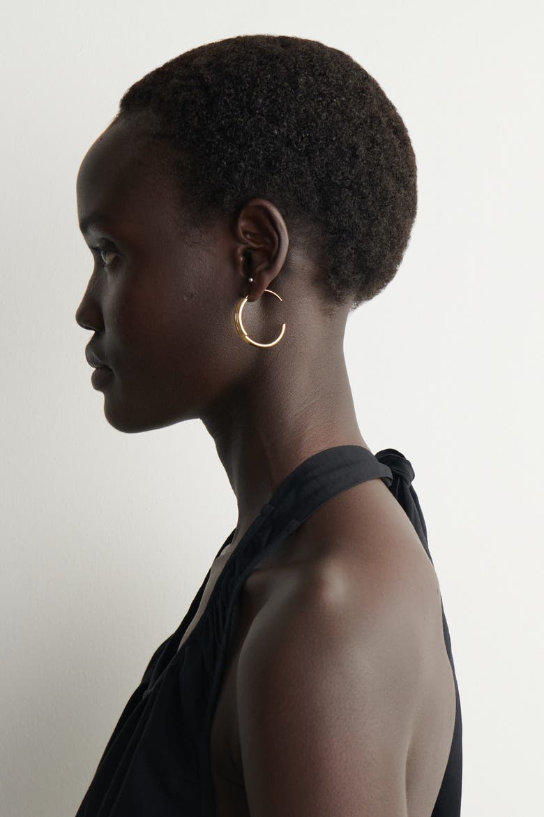Stacked Hoop Earrings, Alternate, color, GOLD