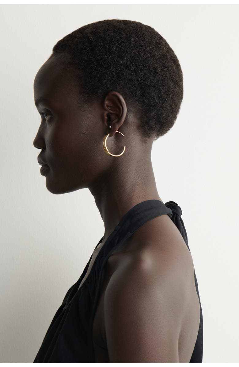 COS Stacked Hoop Earrings, Alternate, color, Gold