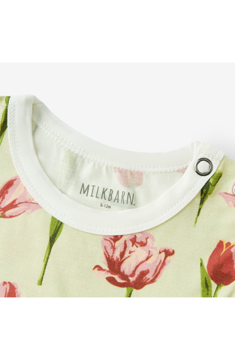 Milkbarn Luxe Stretch Ruffle One Piece, Alternate, color, Tulip