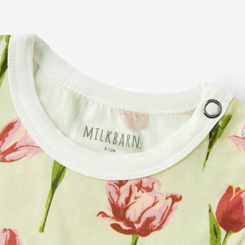 Milkbarn Luxe Stretch Ruffle One Piece In Pink