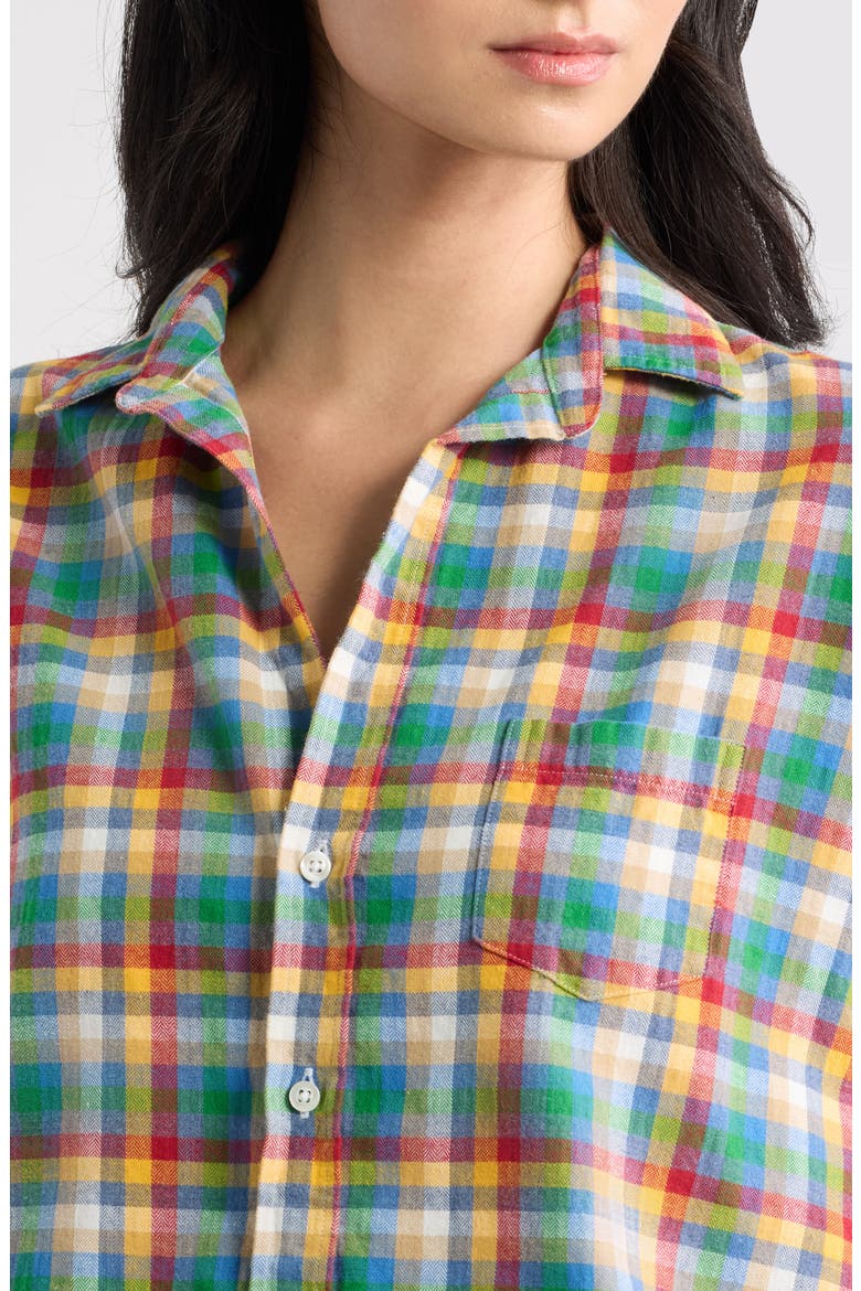 Eileen Check Cotton Flannel Button-Up Shirt, Alternate, color, MULTI CHECK FLANNEL