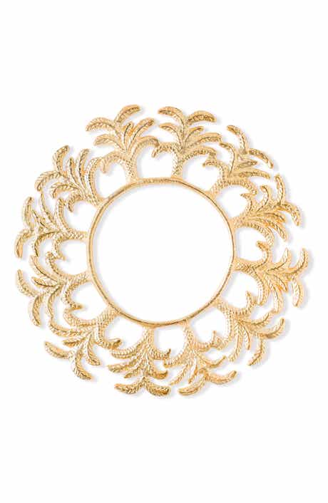 Gilded Palm Leaf Aluminum Charger