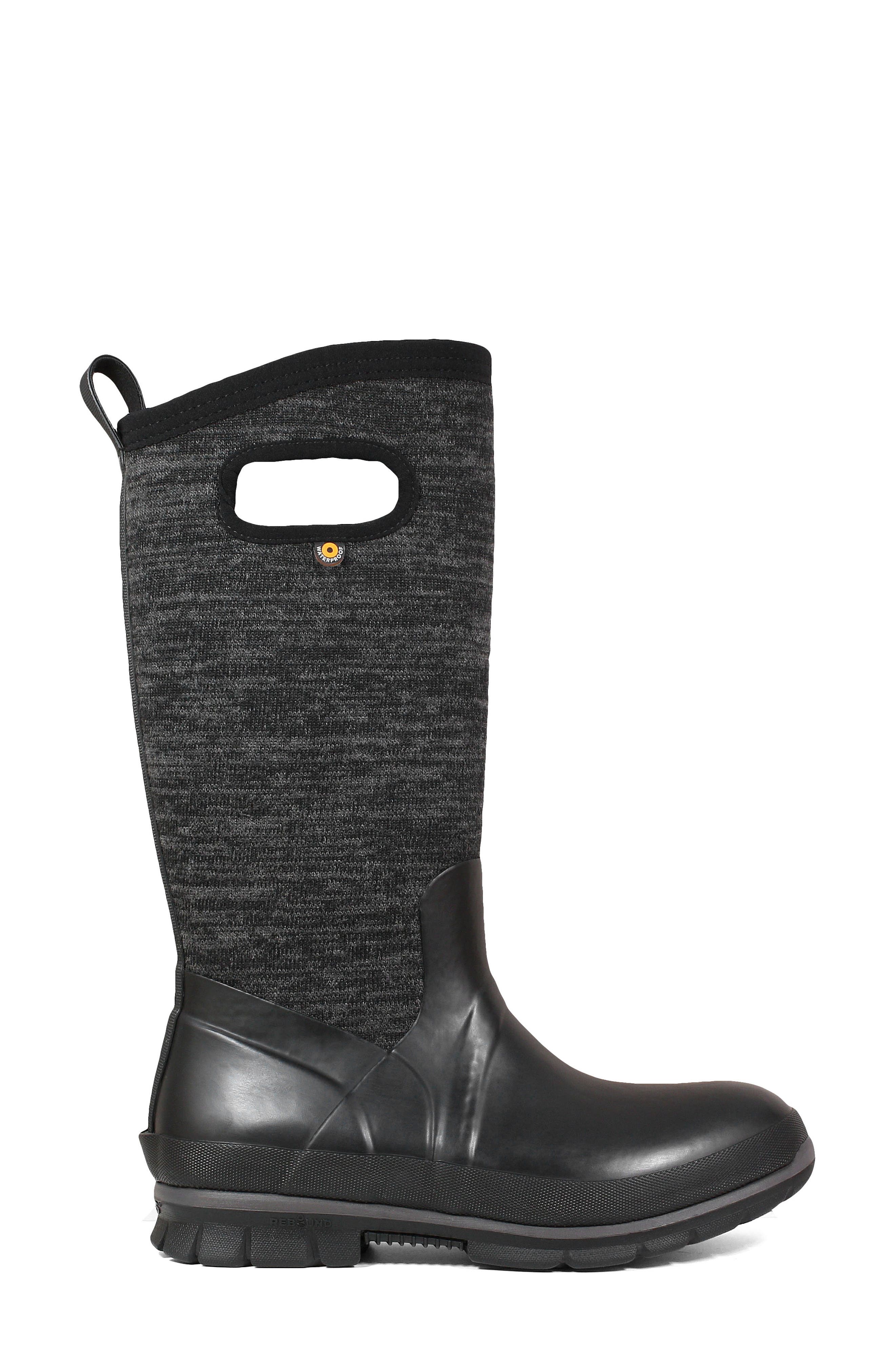 Crandall Tall Waterproof Boot, Alternate, color, BLACK MULTI RUBBER