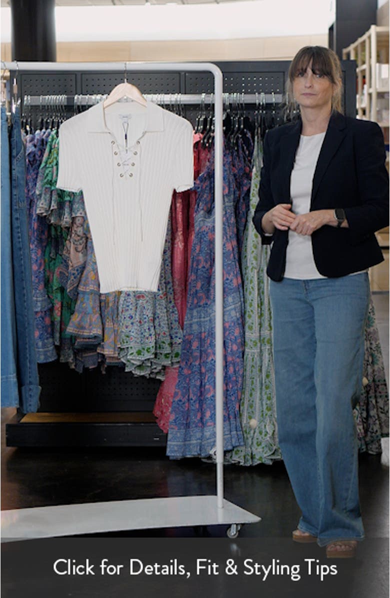 Poppy Ribbed Lace-Up Polo, sales video thumbnail