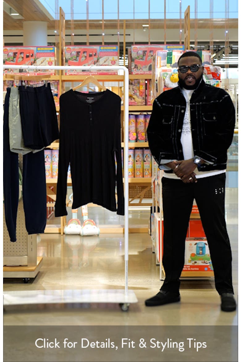 Long Sleeve Henley Lounge Shirt video