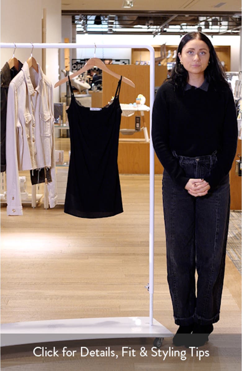 The Chloe Lace Trim Mini Slipdress, sales video thumbnail