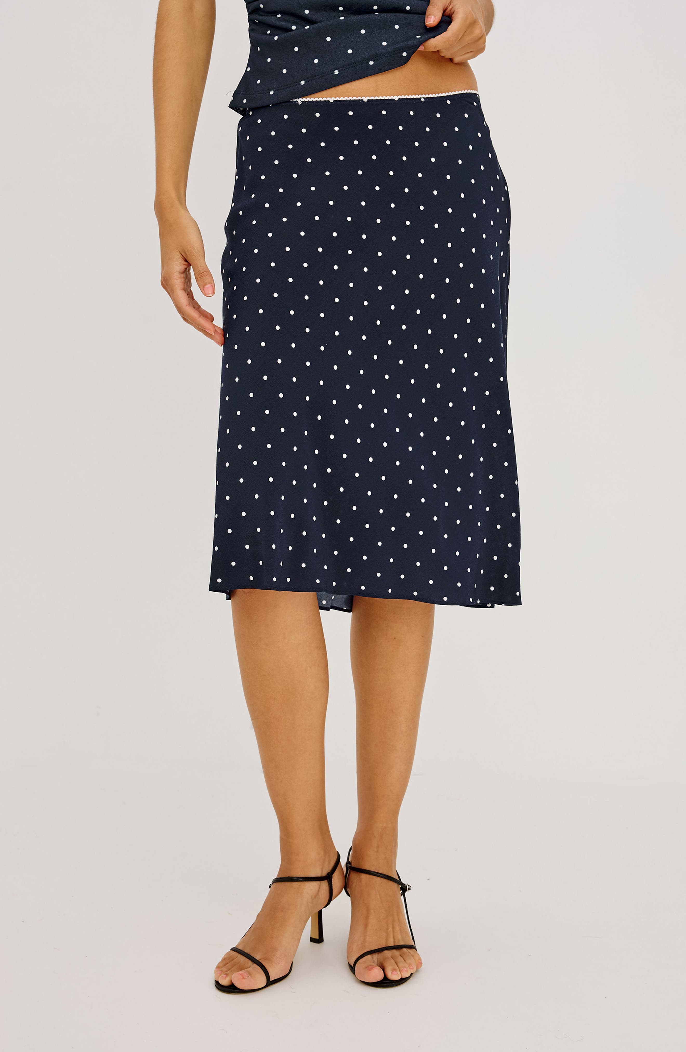 selected NAVY POLKA DOTS