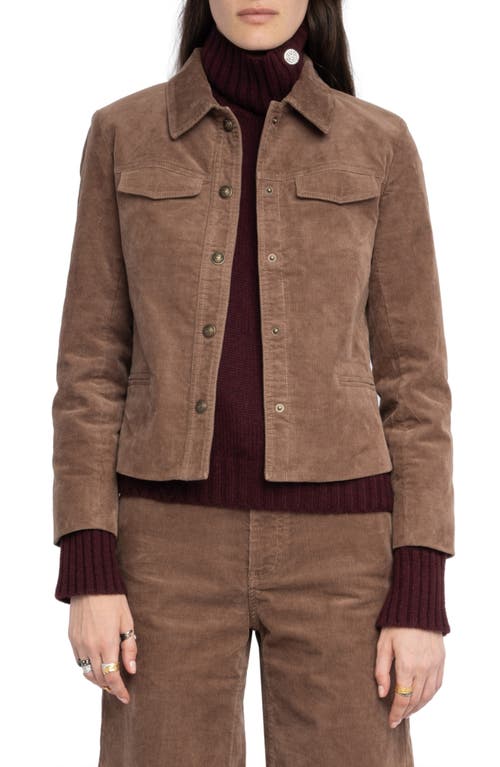 Zadig & Voltaire Liam Corduroy Jacket In Brown