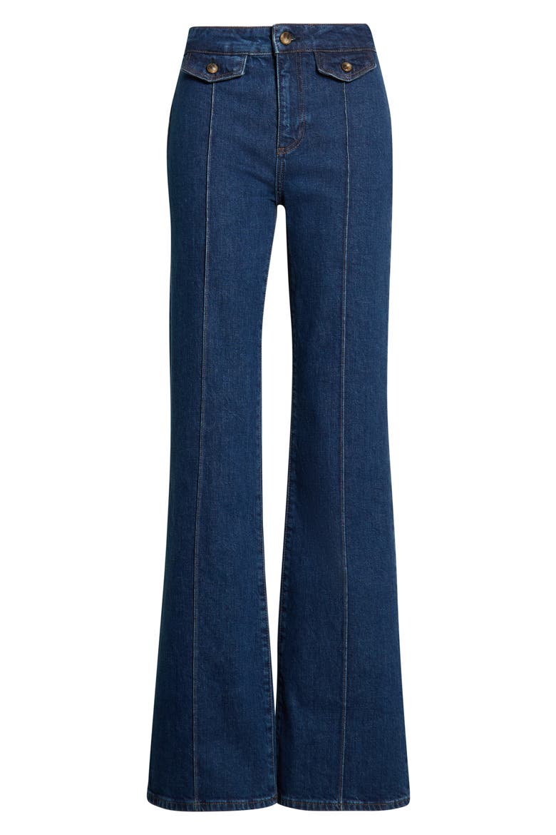 Sofia Pintuck Flare Jeans, Main, color, GRAZIE