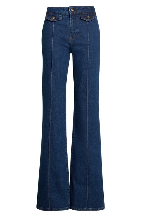 Sofia Pintuck Flare Jeans