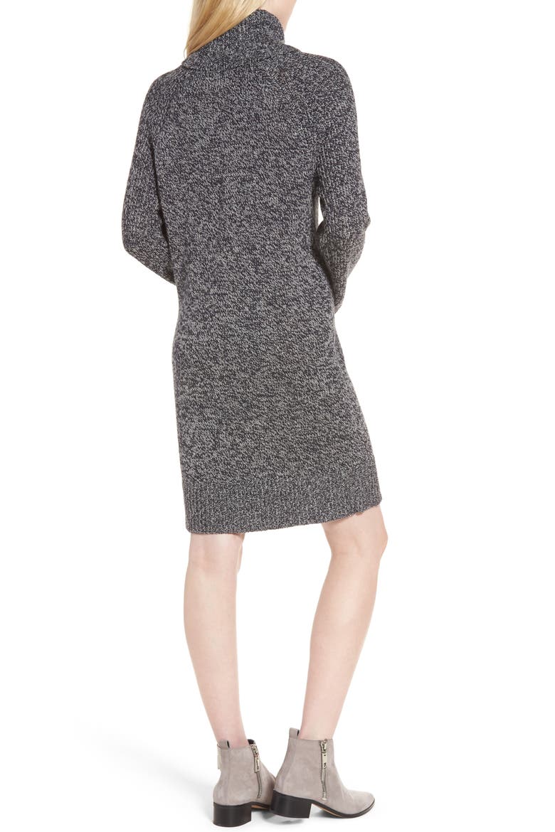 Turtleneck Sweater Dress, Alternate, color, NAVY GREY HEATHER NEPPY MARL