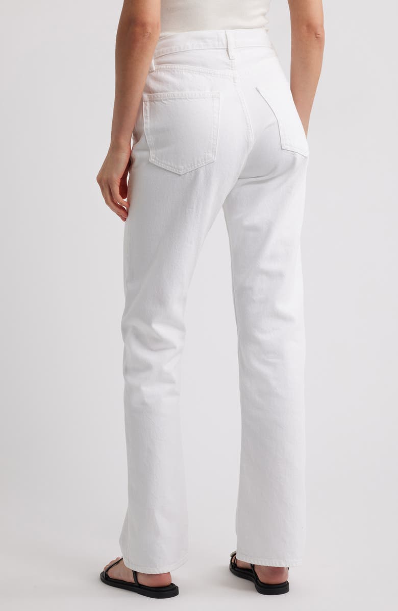 FRAME The Vertical High Waist Relaxed Straight Leg Jeans, Alternate, color, White