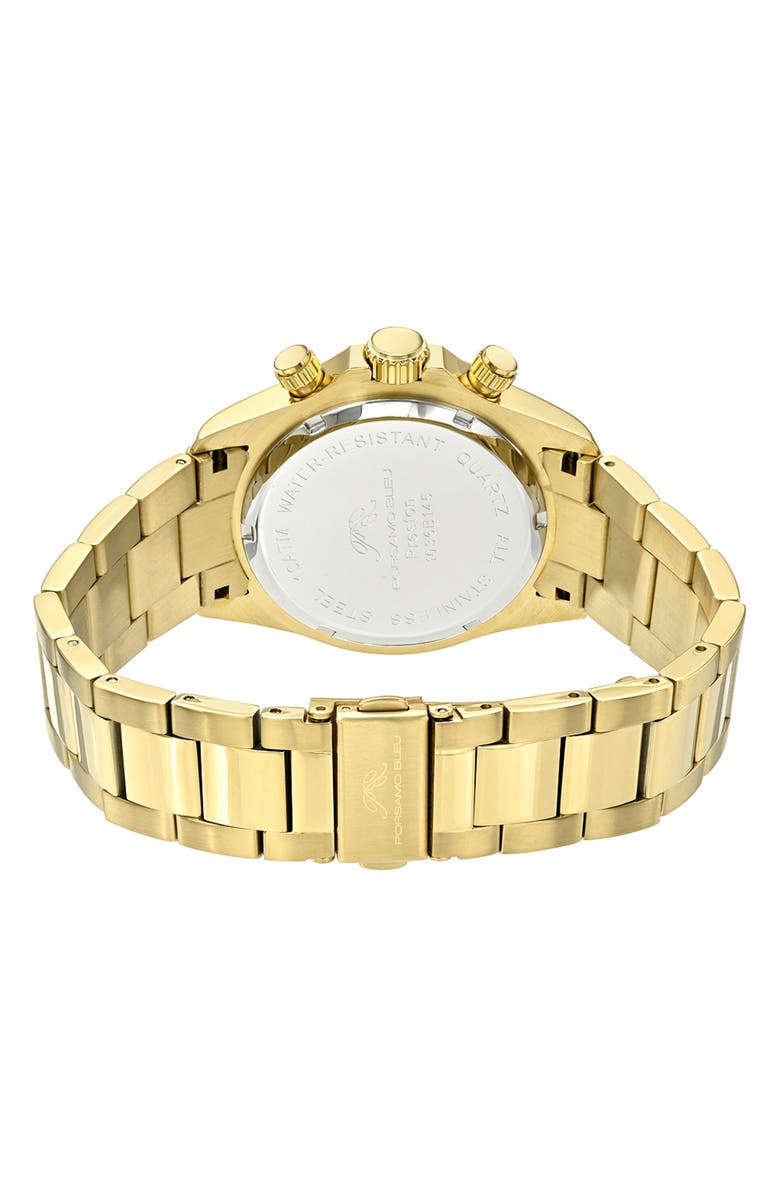 PORSAMO BLEU Preston Bracelet Strap Multifunction Watch, 41mm, Alternate, color, Gold