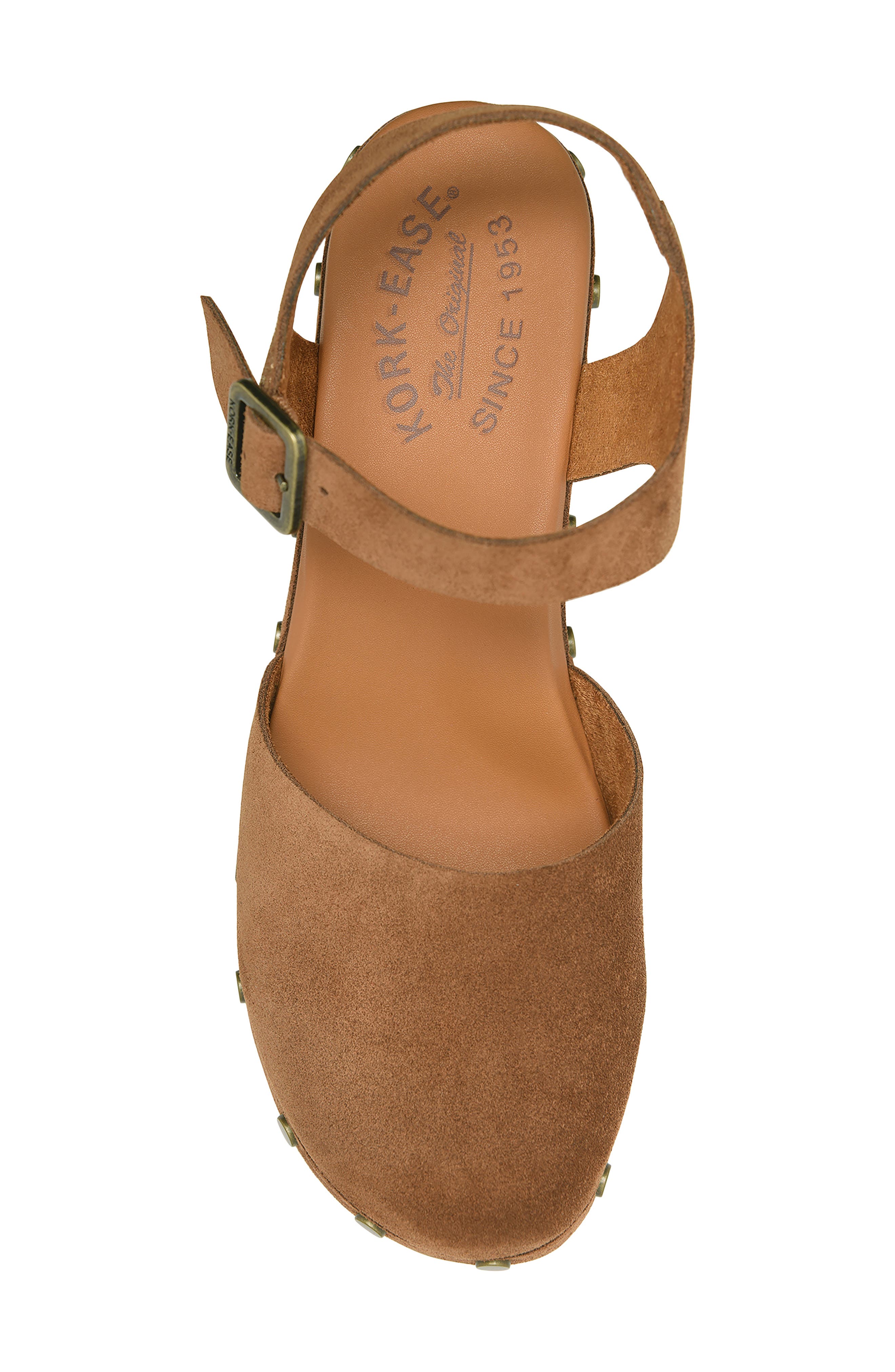 Kork-Ease<sup>®</sup> Tribecca Ankle Strap Platform Clog, Alternate, color, Tan Suede