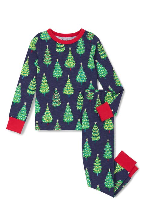 Kids' Bottle Brush Trees Fitted Two-Piece Pajamas (Toddler & Little Kid)