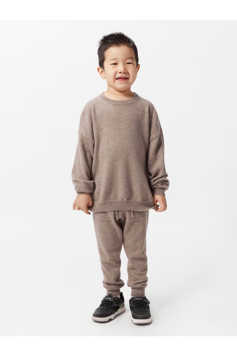 Kids Cashmere Track Pants, Alternate, color, taupe