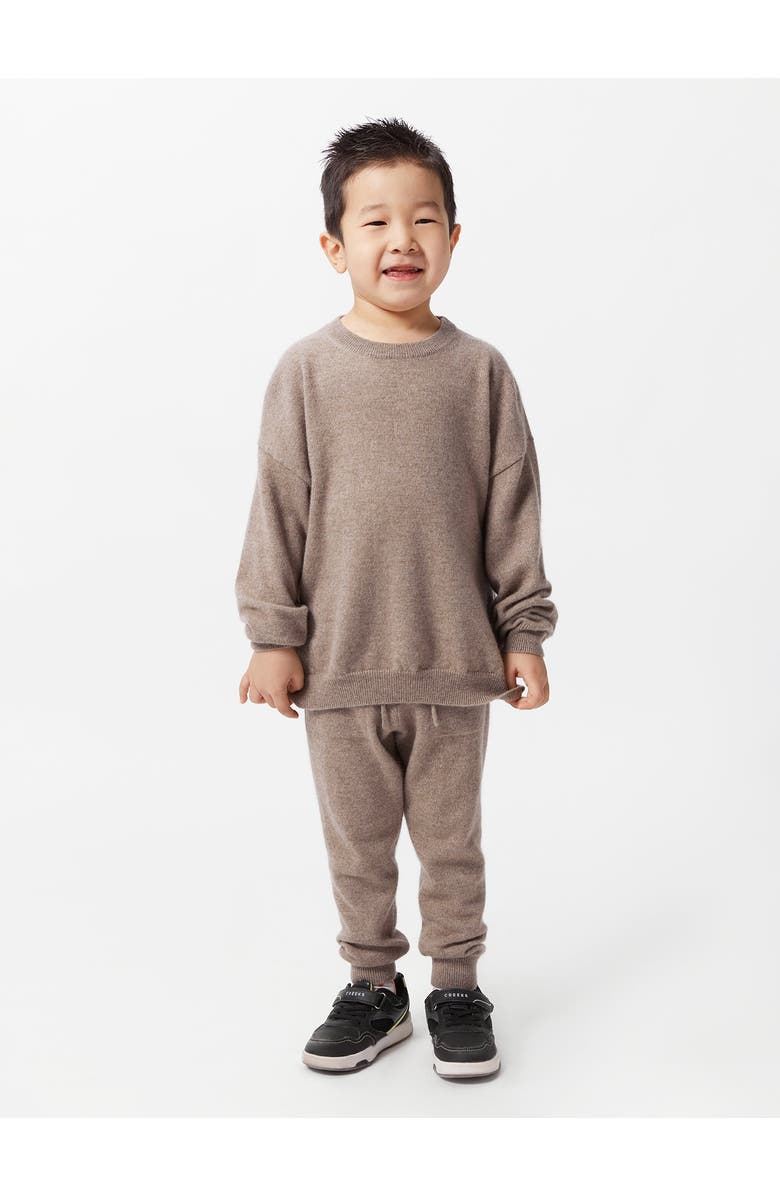 Gobi Cashmere Kids Cashmere Track Pants, Alternate, color, Taupe