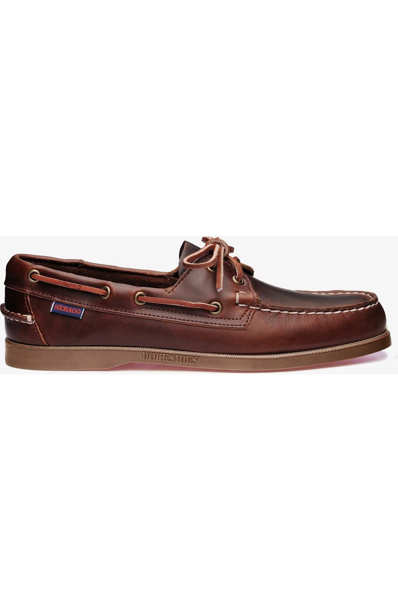 Sebago Portland Waxed Woman Boat Shoes, Main, color, Brown-Honey