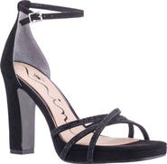 Nina Evana Embellished Ankle Strap Slide Sandal