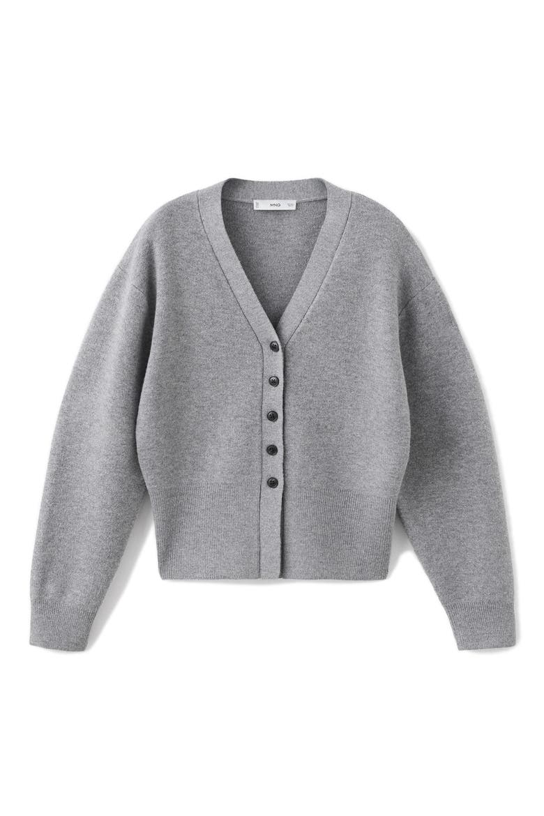 Button-Up Cardigan, Alternate, color, MEDIUM HEATHER GREY