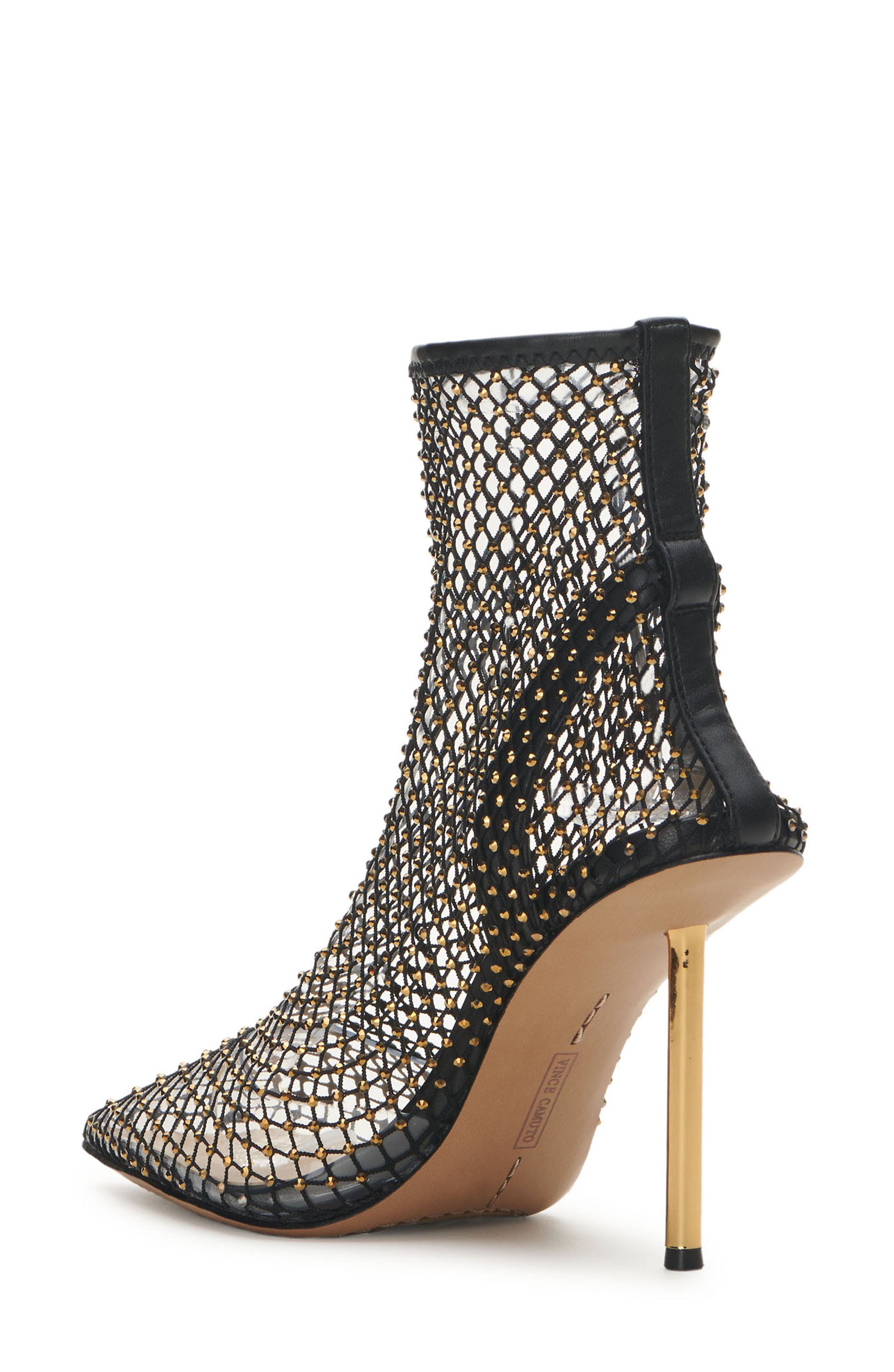 Vince Camuto Kiskia Fishnet Pointy Toe Bootie, Alternate, color, 