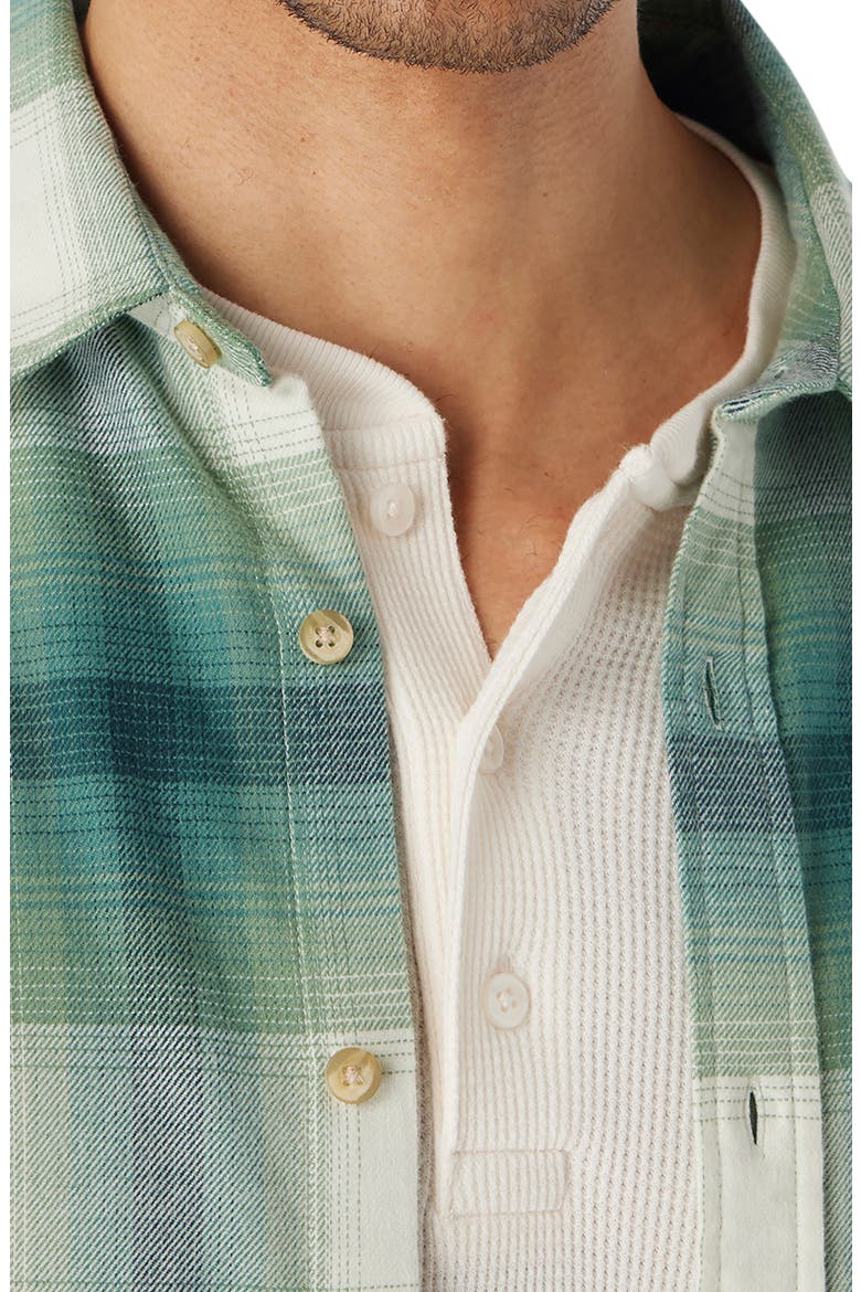 Plaid Lightweight Flannel Button-Up Shirt, Alternate, color, GREEN HILLS PLAID