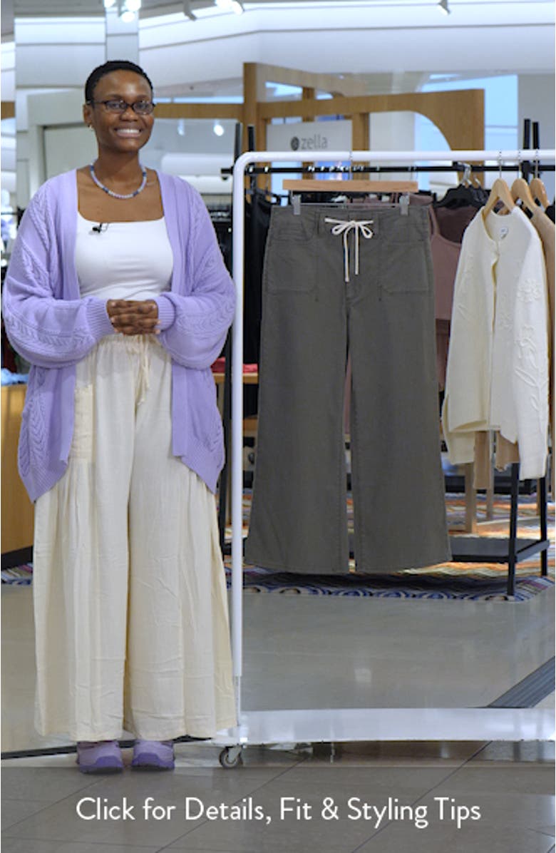 Ari Drawstring Wide Leg Pants, sales video thumbnail