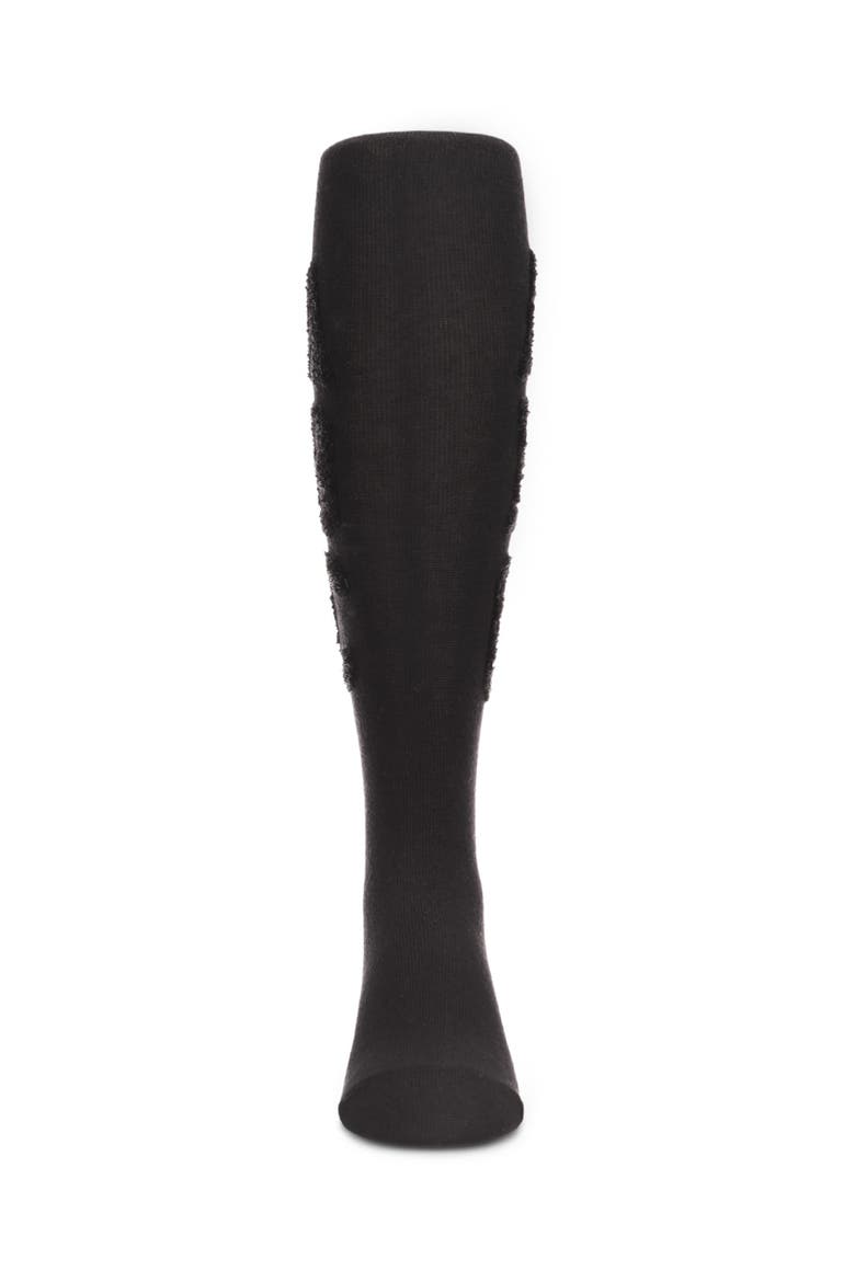 Chenille ABC Knee-High Socks, Alternate, color, Black