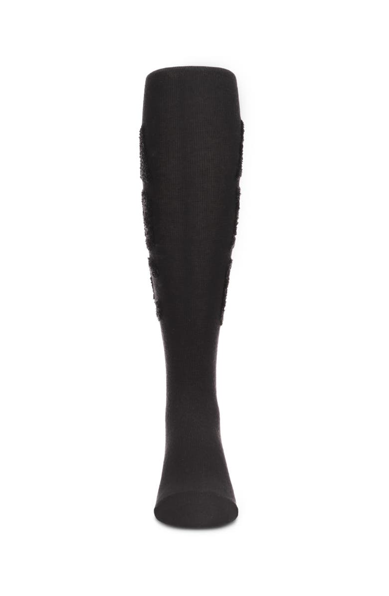 MeMoi Chenille ABC Knee-High Socks, Alternate, color, Black