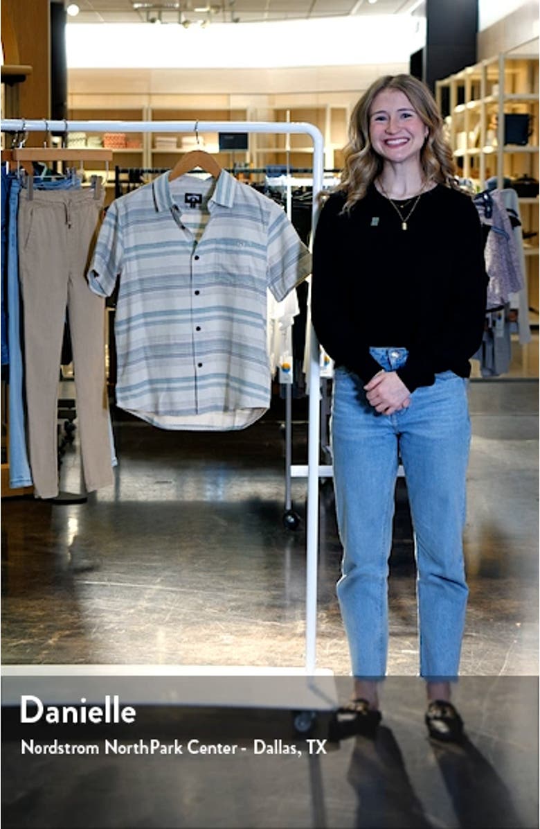 Kids' All Day Stripe Short Sleeve Button-Up Shirt, sales video thumbnail