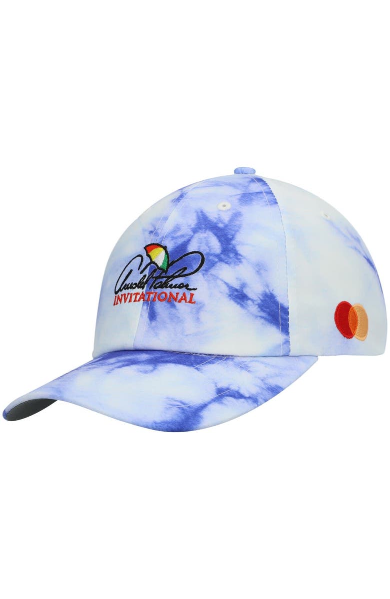 IMPERIAL Men's Imperial Blue Arnold Palmer Invitational Hullabaloo Tie-Dye Adjustable Hat, Main, color,