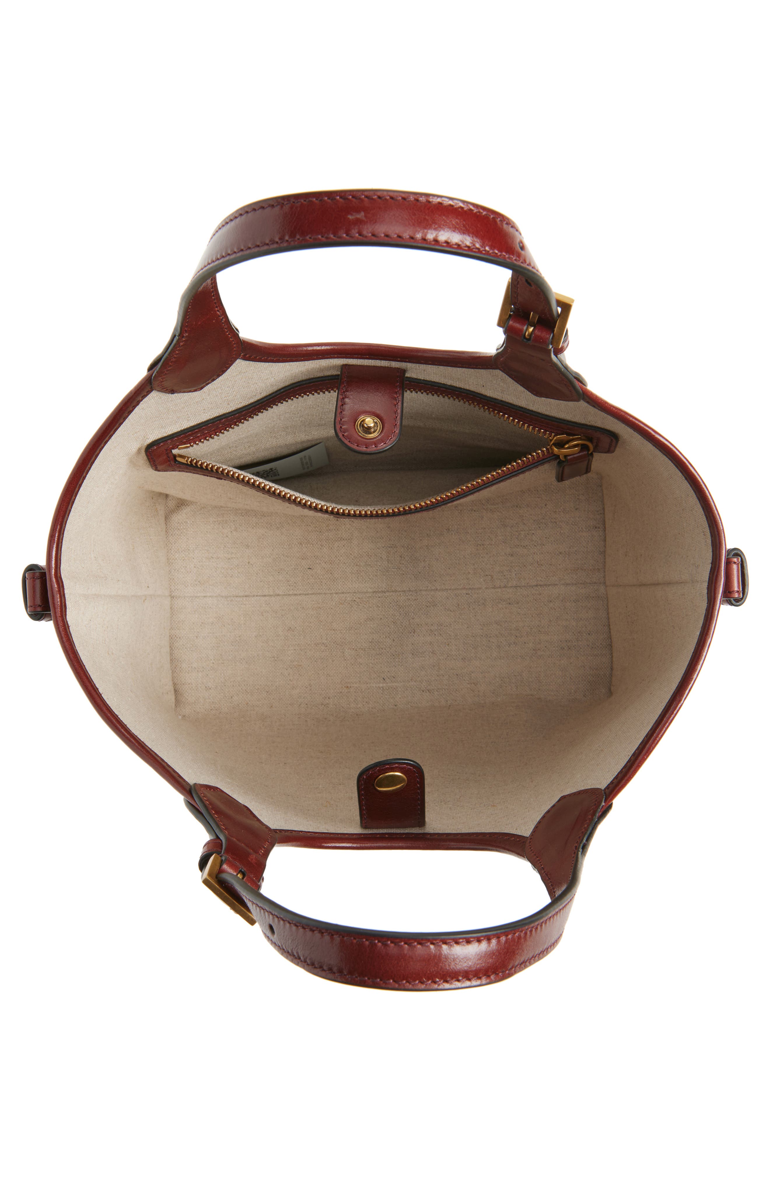 Small La Medusa Canvas & Leather Tote, Alternate, color, BEIGE PALISANDRO GOLD 82