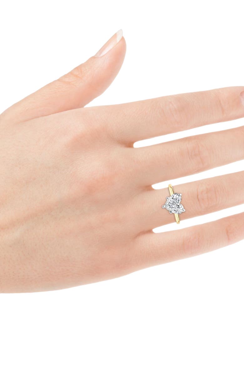 Bliss Diamond 3Ct 14k Gold Certified Lab Grown Heart Cut Diamond Engagement Ring, Alternate, color, 