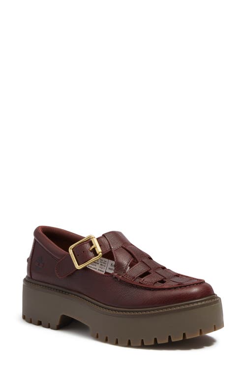 Timberland Stone Street Platform Buckle Loafer In Burgundy