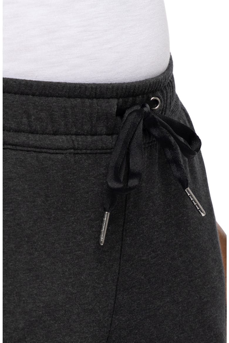 Cloud Drawstring Fleece Joggers, Alternate, color, HEATHER BLACK