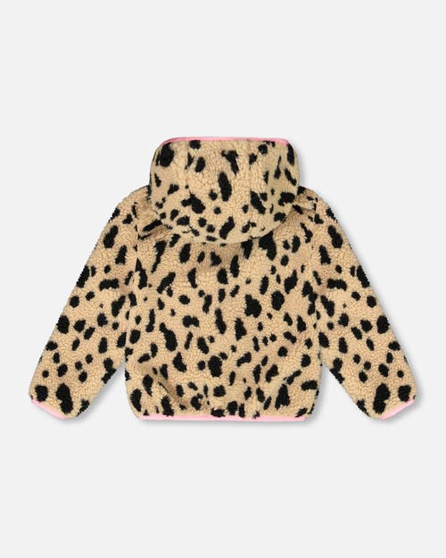 Deux Par Deux Reversible Mid-season Jacket Leopard In Animal Print