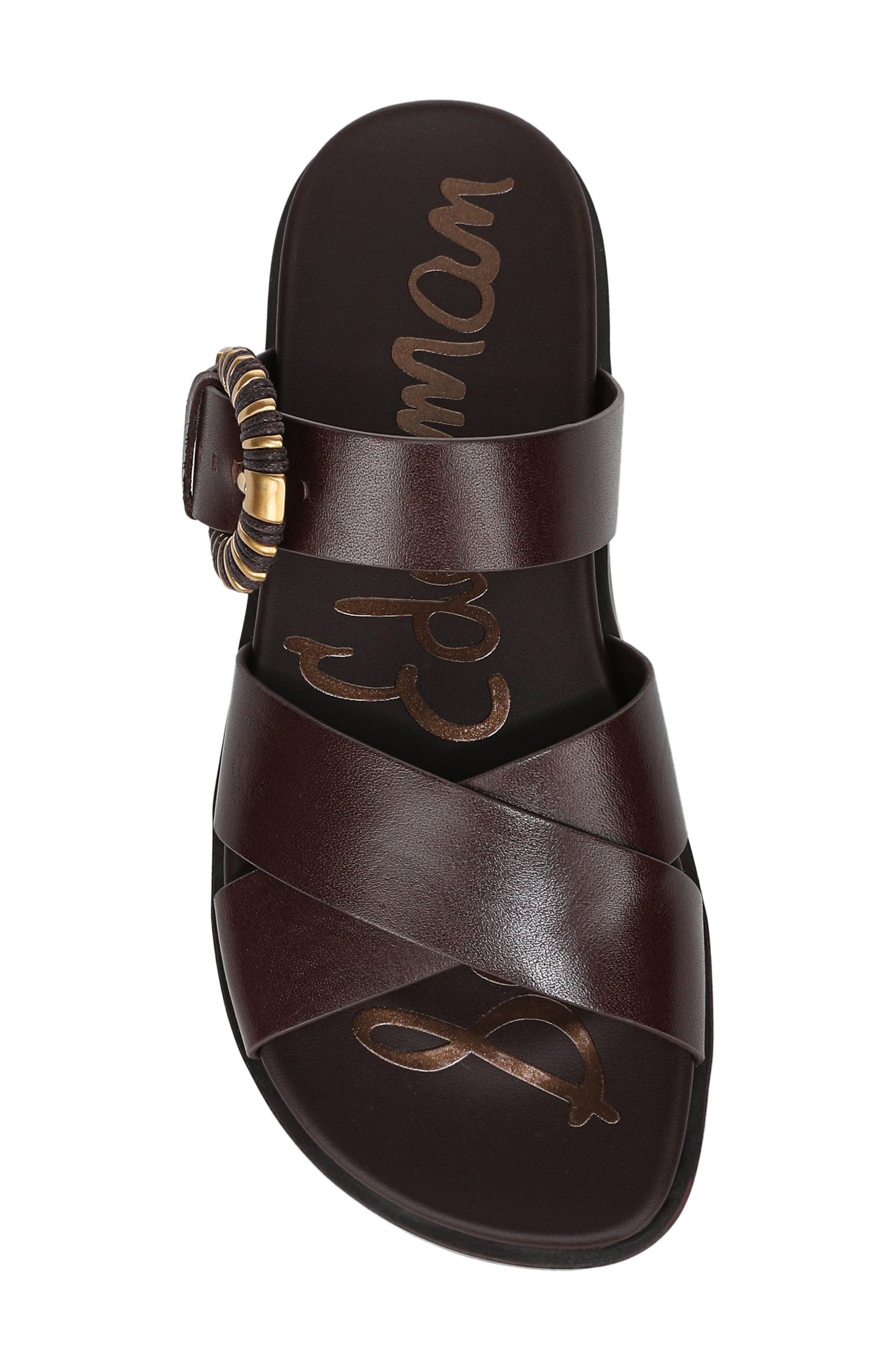 Sam Edelman Lucy Buckle Strap Sandal, Alternate, color, Maronne Brown
