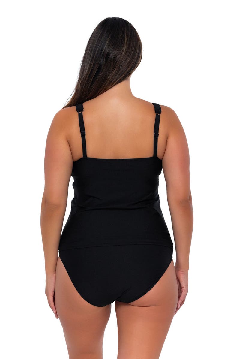 Sunsets Escape Emerson Tankini Swimsuit Top, Alternate, color, Black Seagrass Texture