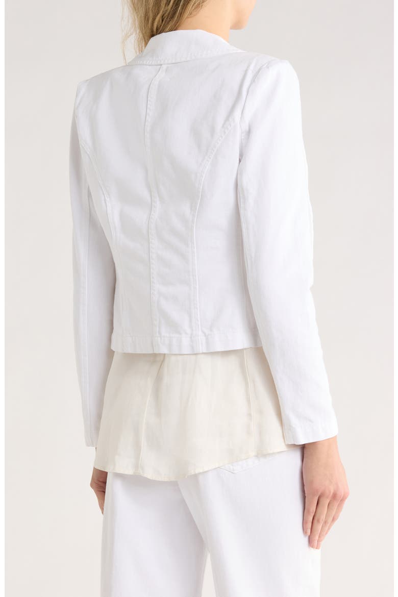 Wayne Double Breasted Crop Blazer, Alternate, color, BLANC