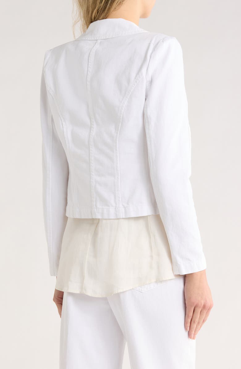 L'AGENCE Wayne Double Breasted Crop Blazer, Alternate, color, Blanc