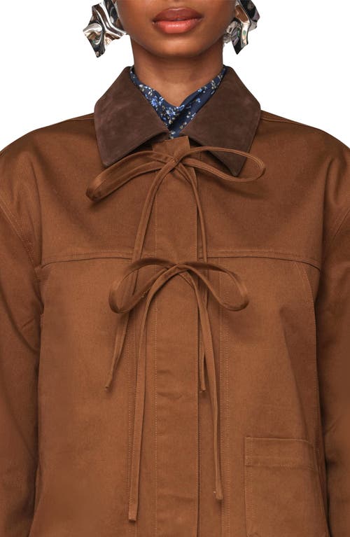 Avec Les Filles Tie Oversize Chore Jacket In Multi