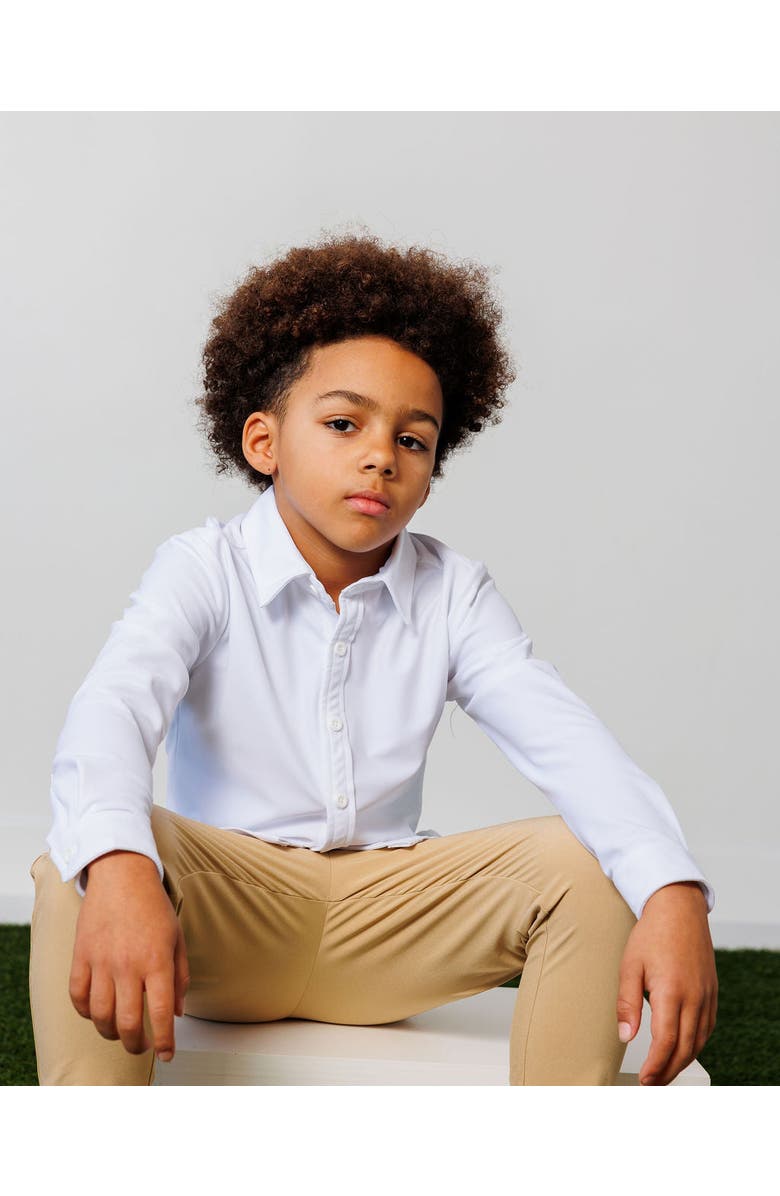 Courtside Kids Girls Dress Shirt, Alternate, color, White