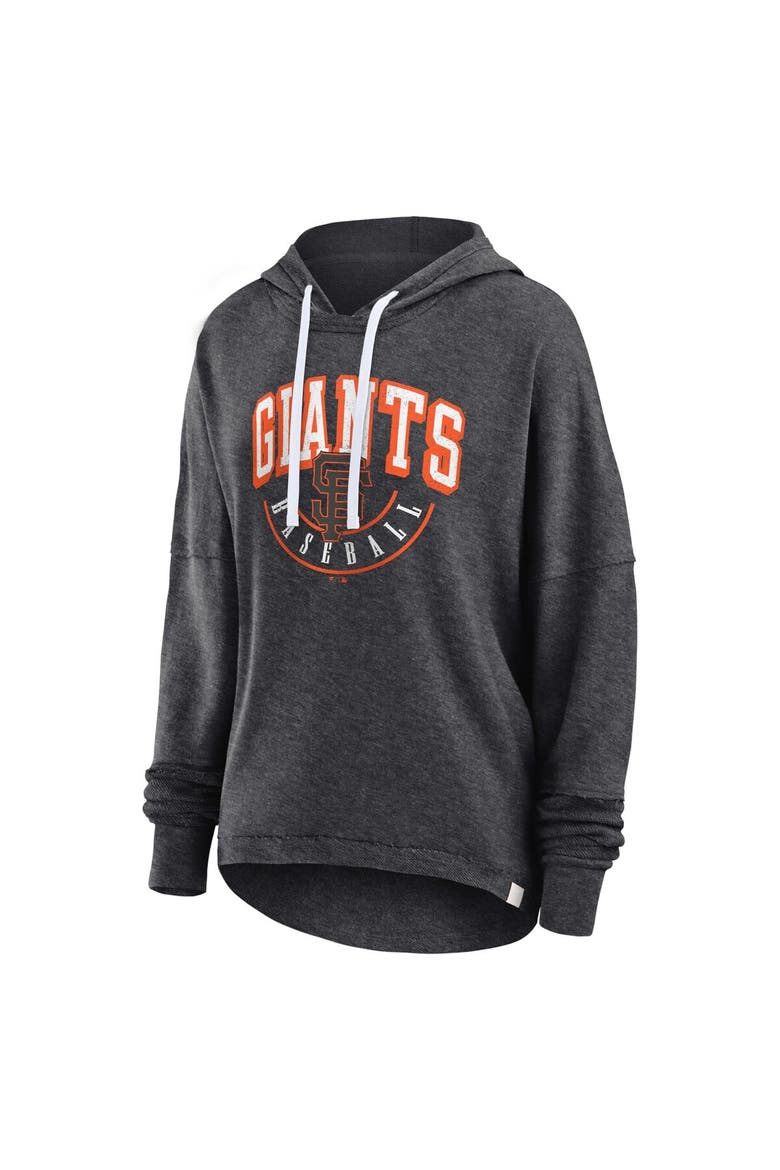 Women's Fanatics Heather Charcoal San Francisco Giants Luxe Pullover Hoodie, Alternate, color, Heather Charcoal