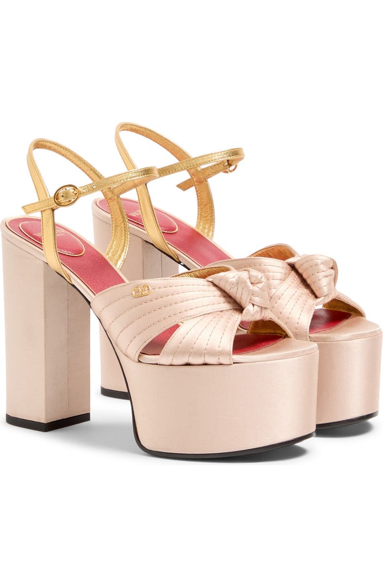 Valentino Crasher Platform Sandal, Main, color, Skin